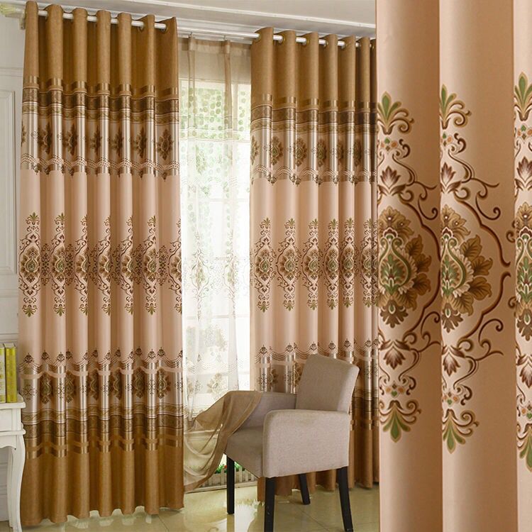 Nordic modern simple solid color thickened environmental protection full shading bedroom living room floor-to-ceiling floating curtain fabric yarn custom finished products