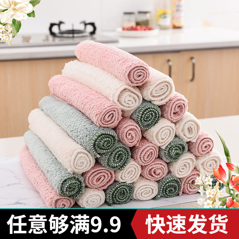 Kitchen not stained with oil dishcloth Home rag housework cleaning towels with no water to remove hair thickened oil Lili to remove dishwashcloth