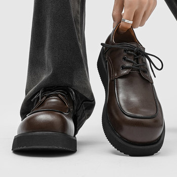 Cleanfit big toe shoes men's derby shoes thick sole leather shoes