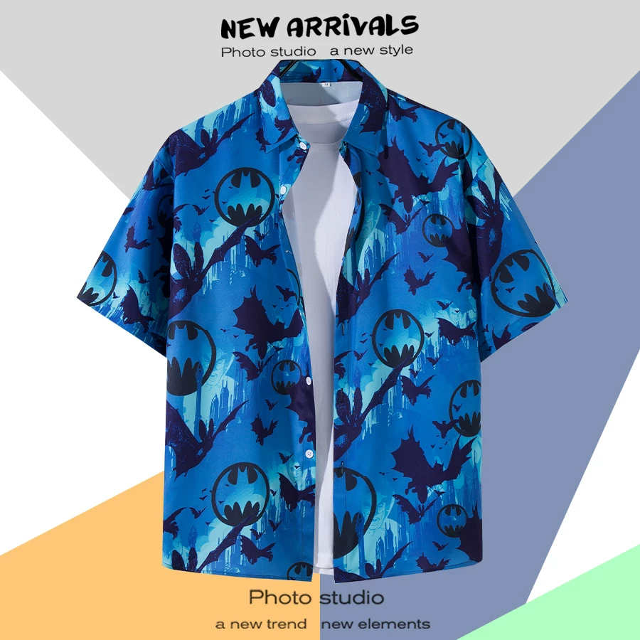 Shirt, retro jacket, with short sleeve, floral print, loose fit, Thailand