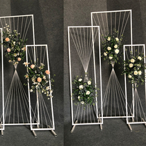 2019 New Wedding Props Iron Art Long Box Geometric Line Screen Stage Wedding Arrangement Decoration Pendulum