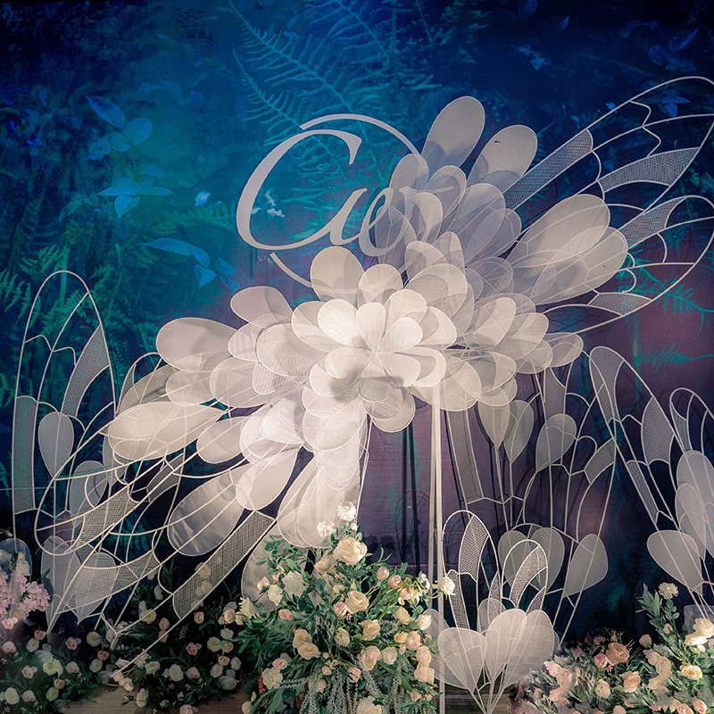 Wedding Celebration Iron Art Butterfly Romance Flowers Background Wedding Props Main Table Floral Wedding Road Leading Decoration Stage Swing