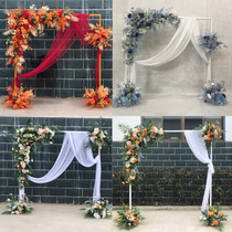 Wedding Props Stage Backdrop Frame Background Iron Art Decoration Flower Shelf Custom Golden Wedding Square Arch shelf