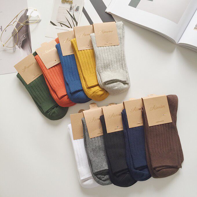 Spring and autumn men's socks warm fat man's breathable casual socks Korean version of trend anti-smell single pair socks