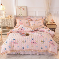 Customize irregular clamp cotton bed skirt with four sets full cotton twill anti-slip kit warm 150180220160