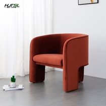 Living room model room light luxury single armchair designer velvet fabric leisure chair ins net red chair wabi sabi wind chair