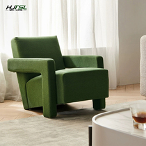 Creative model room line sofa chair Italian designer medieval fabric single leisure chair Udler armchair