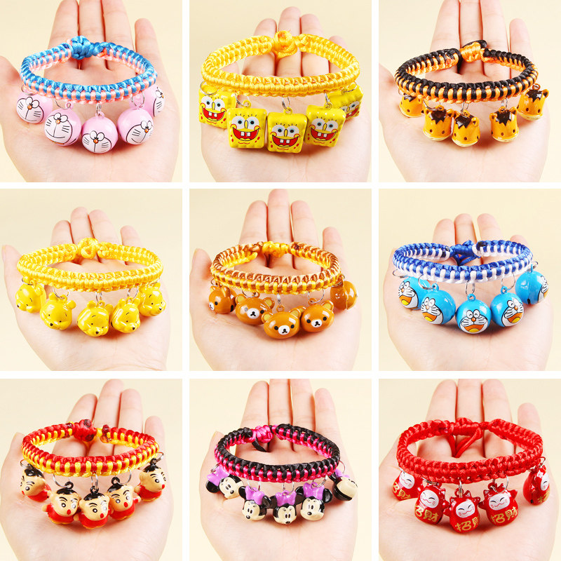 Pooch cute cartoon bell Item ring Pet Bell Necklace Necklace Teddy Pet Cat Dog Knitted Item Ring Ornament