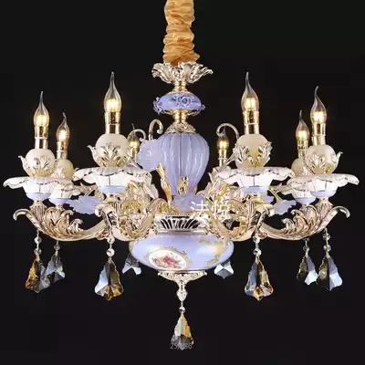 Fa Yue lamp French chandelier European villa bedroom porch balcony French living room pastoral light luxury double building lamp