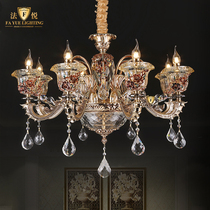 French Yue lighting European crystal chandelier living room lighting French lamp luxury atmosphere villa compound chandelier