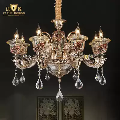 Fa Yue lamp European crystal chandelier living room lighting French lamp luxury atmosphere villa compound chandelier