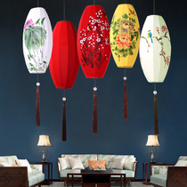 New Chinese Cloth Art Pendant Light Cage Vintage Palace Lantern Tea Building Aisle Creative Fire Pot Shop China Wind Characteristics Custom Chandeliers