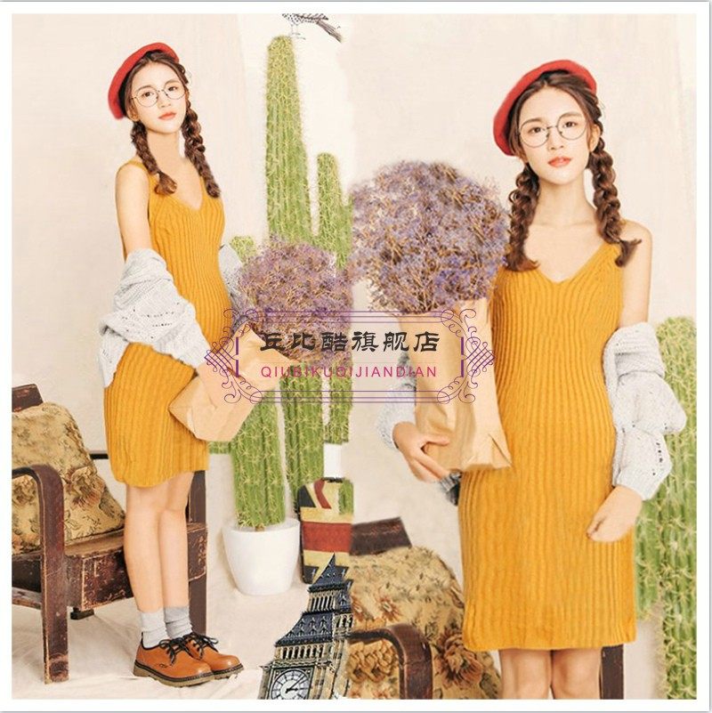 Autumn Winter Photos of Pregnancy Women Dress Writing Real Themed European and American Quasi Mommy Pregnancy Taste Individuality Sexy private room Art photo sweater