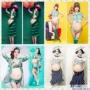 Phiên bản tiếng Hàn mới của trang phục bà bầu 2018 cho bà bầu ảnh quần áo Phụ nữ mang thai cá tính chụp ảnh Quần áo chụp ảnh xác ướp áo khoác bầu