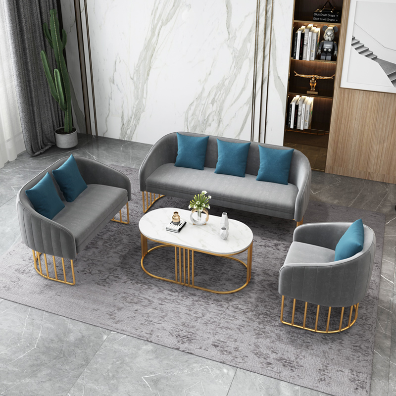 Light luxury negotiation table and chair combination modern hotel sample house exhibition center reception business meeting clothing store sofa rest area