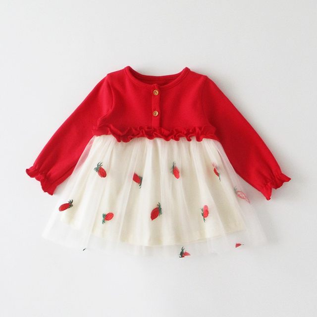 Children's clothing baby dress net red girl baby skirt autumn dress 0-1-2-3 years old little girl princess dress spring and autumn 4