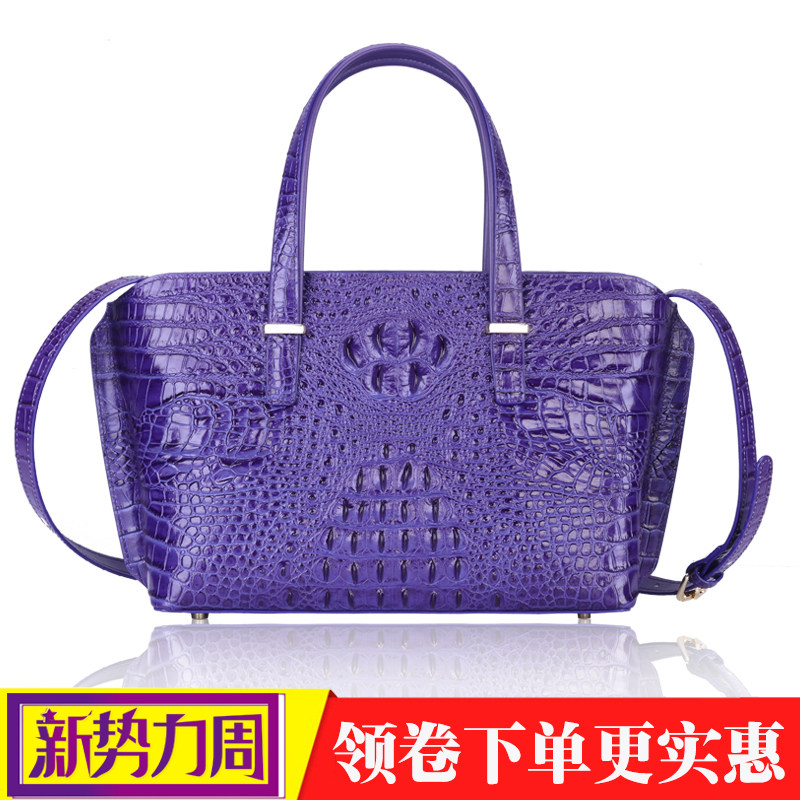New Thailand crocodile leather women's bag leather fashion handbag large-capacity one-shoulder messenger bag high-end leather bag tide