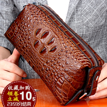 Thai Male Crocodile Leather Handbag Genuine Leather Large Capacity New Youth Hands bag Mens purse Purse Pillow Leather Bag
