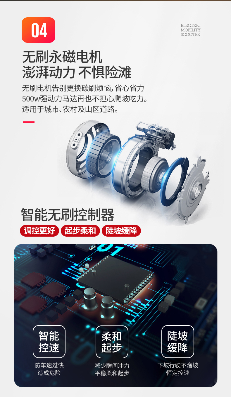 Lijing giải trí mới bốn bánh xe điện người cao tuổi tàn tật xe đạp phanh tự động giao xe miễn phí lắp đặt xe điện mini cho người lớn