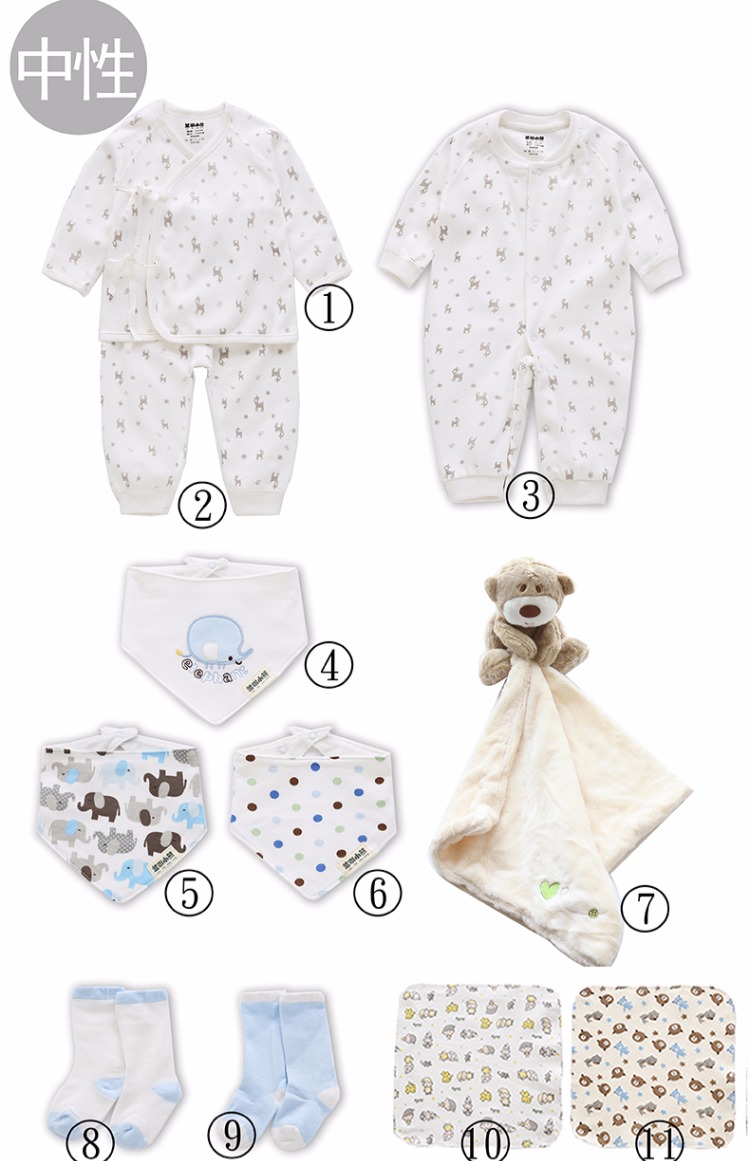 Hộp quà cho bé sơ sinh trăng tròn quà tặng bé trăm ngày tặng bó hoa mùa thu và quần áo cotton mùa đông hộp quà cho bé sơ sinh mùa đông