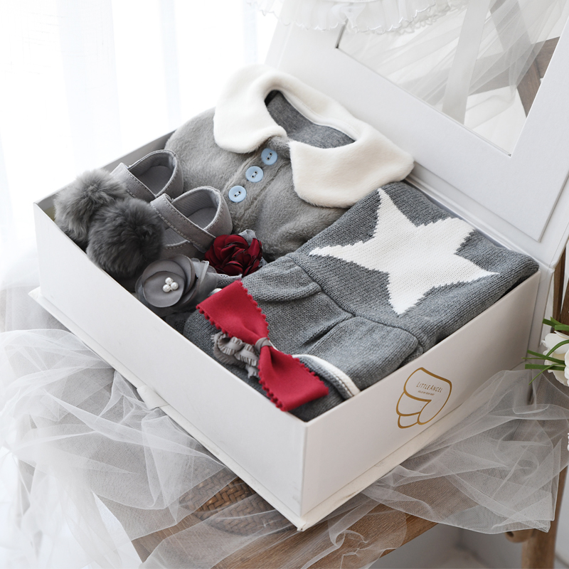 Baby clothes Newborn gift box set full moon 100 days newborn net red gift spring season baby products