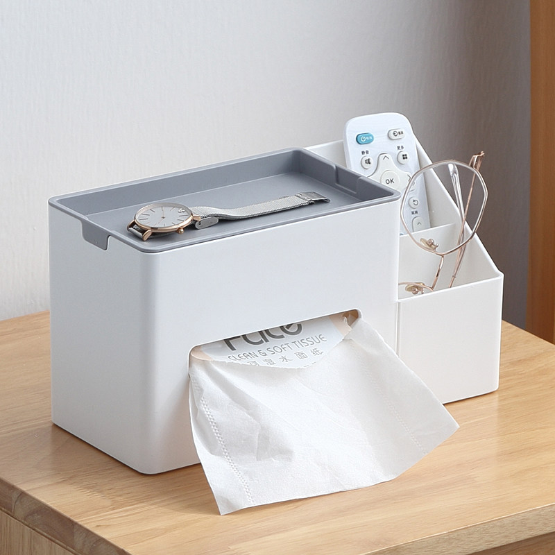 Daily-style Ins desktop containing box Living room Tea Table Extractable Paper Towels Paper Remote Control Multifunction Office Student Finishing Box