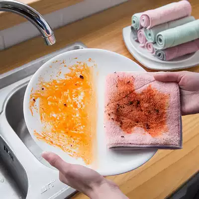 Japanese-style dishwashing cloth Kitchen housework cleaning cloth rag non-stick oil absorbent dishwashing towel table dishwashing cloth