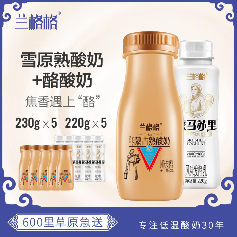 Rangeg Snow Original Cooked Yoghurt 230mlx5 Bottle Masuri 220mlx5 Bottle 10 Bottle Foam Box Ice Bag