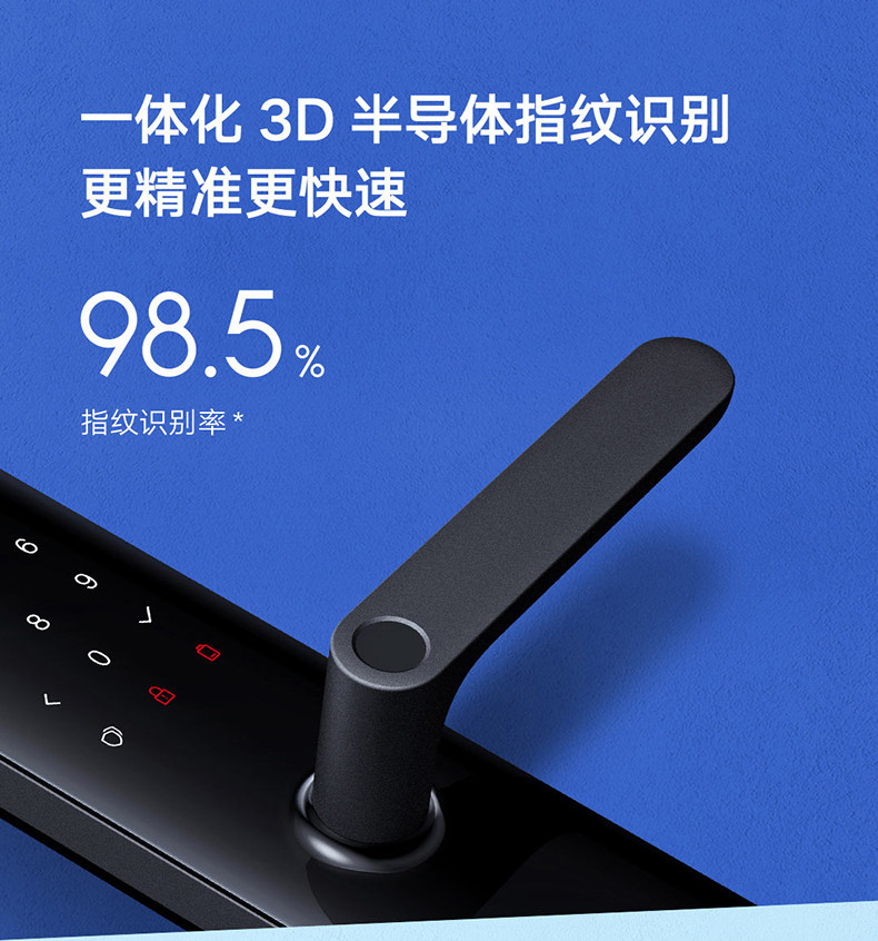 Умный дом 小米指纹锁智能门锁e青春版家用防盗门霸王锁碳素黑nfc开锁电子锁推拉式全自动带摄像头门铃米家pro密码锁1s 3506680