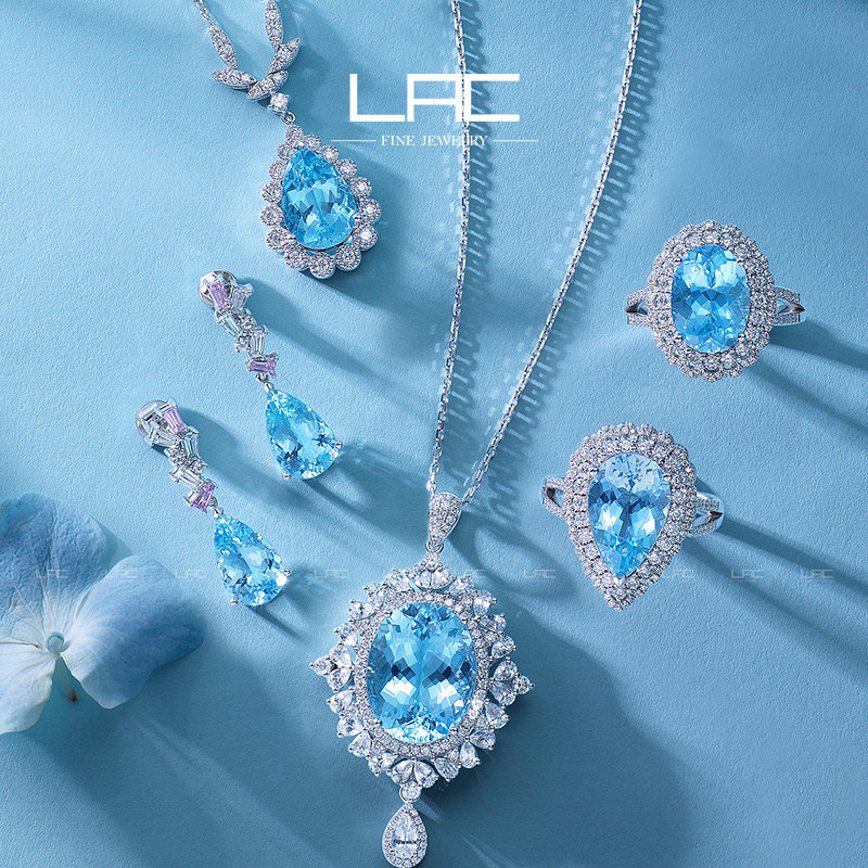 (Aquamarine Collection Page) LAC High Jewelry Selected 18K Gold Collection Colored Stones