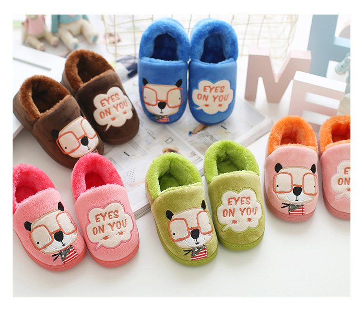 Pantoufles enfants en autre pour hiver - semelle caoutchouc naturel - Ref 1005693 Image 9