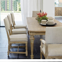 American country vintage oak do old restaurant dining table and chair simple weathered ash solid wood home dining table lengthy