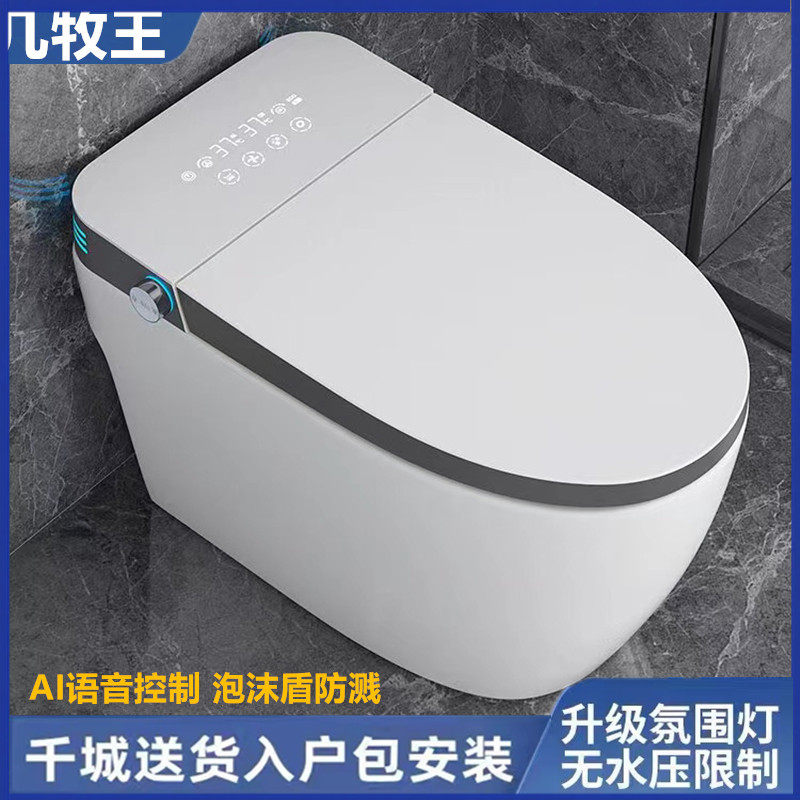 Voice smart toilet household with both hot and automatic overhead toilet electric water-free limit