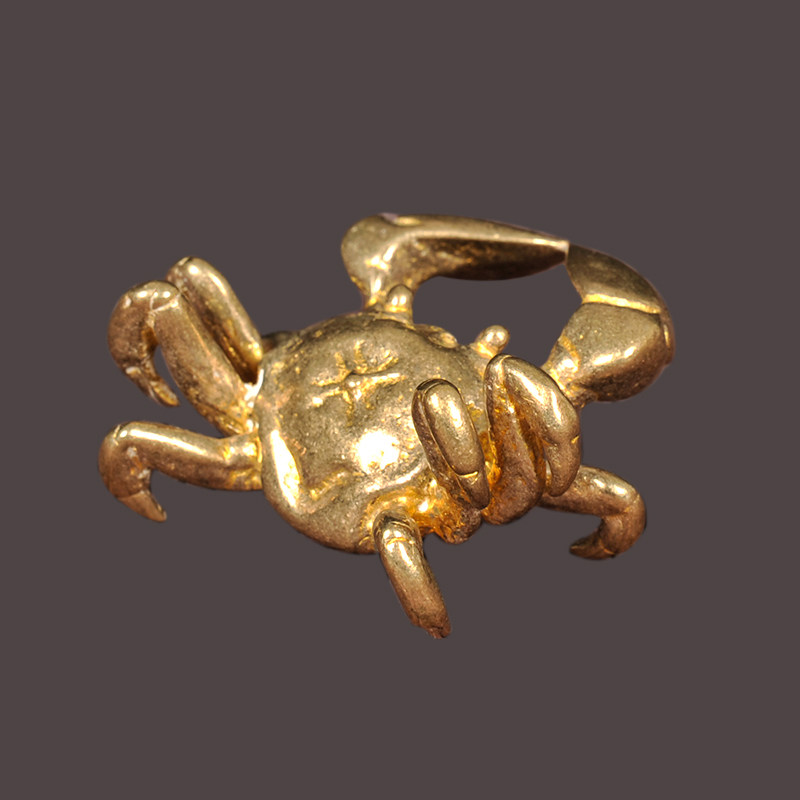 Japanese copperware pot cover holder cover set copper crab windfall general lucky crab tea pet counter