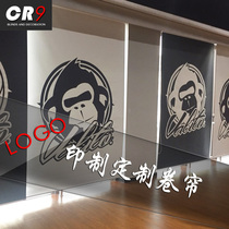 CR9 Logo printing custom roller blinds curtains full shading shading design custom-made office custom background advertising