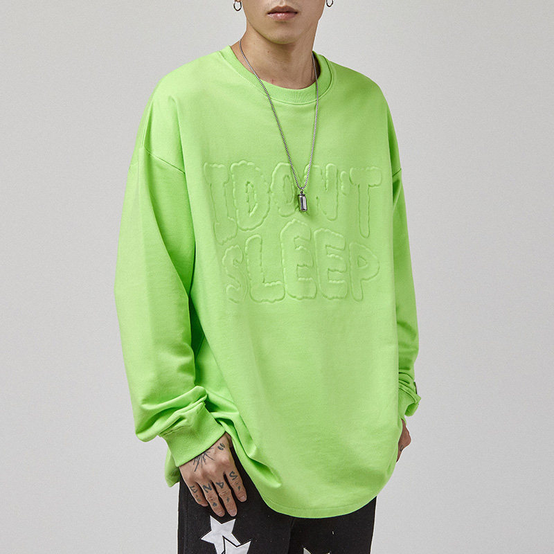 Tide block ins Tide Cards Original Accommodation Wind Brief pure color hip hop Men's spring autumn season lovers loose casual blouses