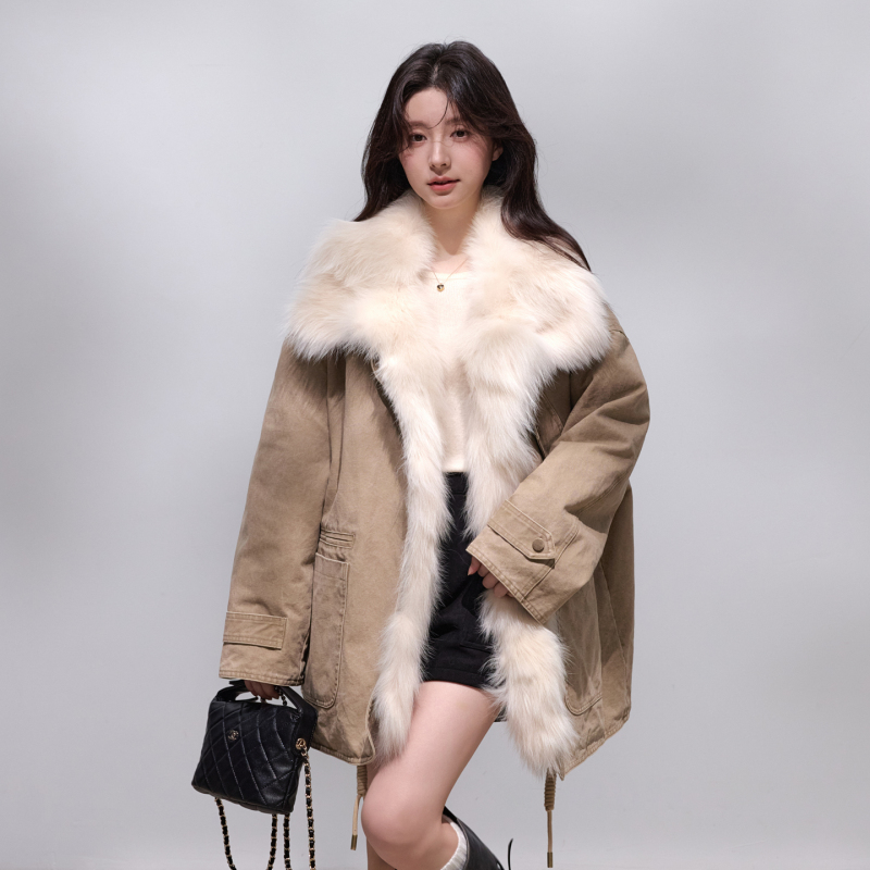 Chen Youyi Adventurer 90 White Goose down Fox Fur Collar Parka Work Jacket Winter 25