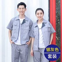 #760#Silver -gray Short -Sleeed Suit