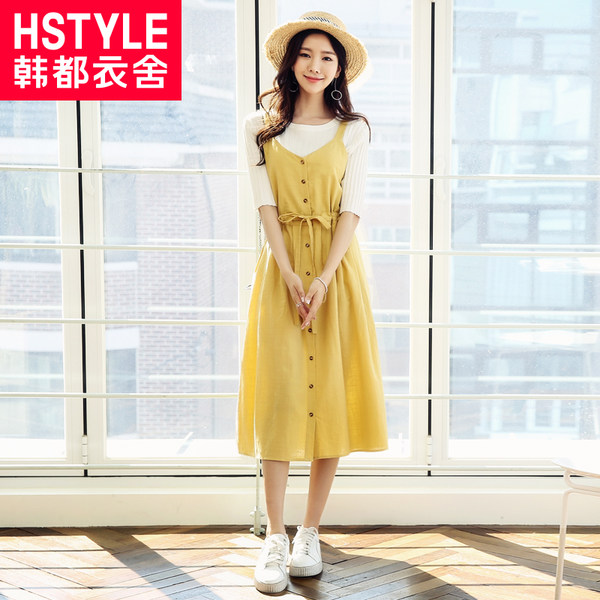 韩都衣舍 18年新款 纯棉吊带连衣裙 天猫优惠券折后￥99包邮（￥149-50）2色可选