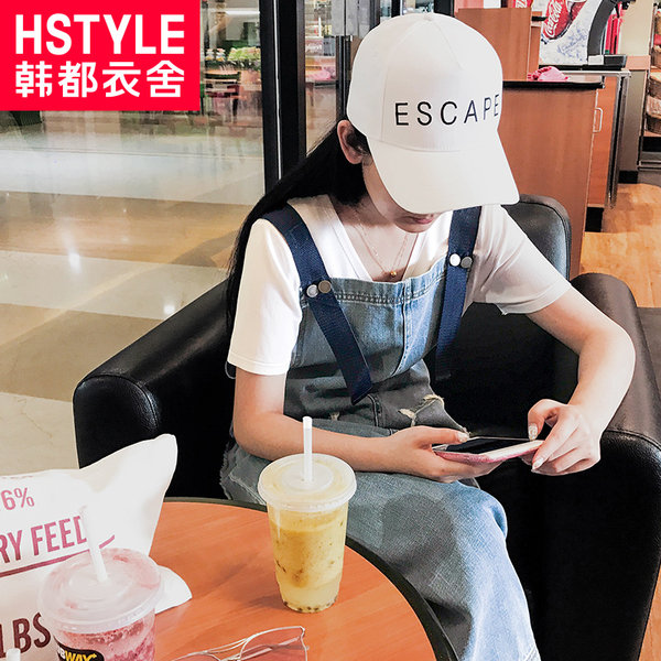 17年秋季新款 韩都衣舍 全棉 百搭显瘦 背带牛仔裤 背带裤 优惠券折后￥88包邮（￥178-90）