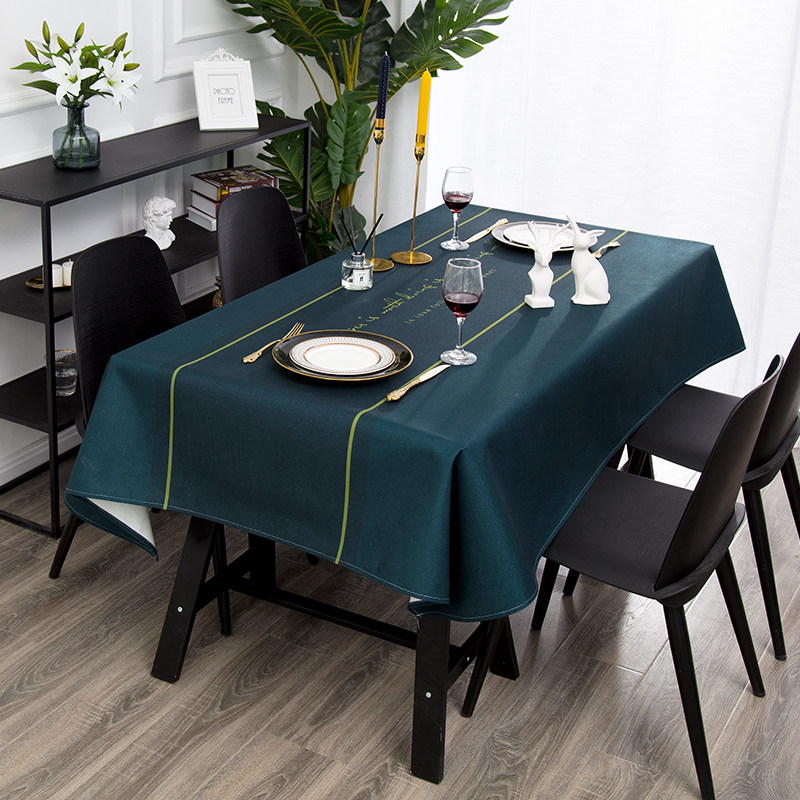 New American Waterproof Cotton Table Flag Printing Dust-proof Dining Table Cover Cloud Round Table Cloth Table Cloth