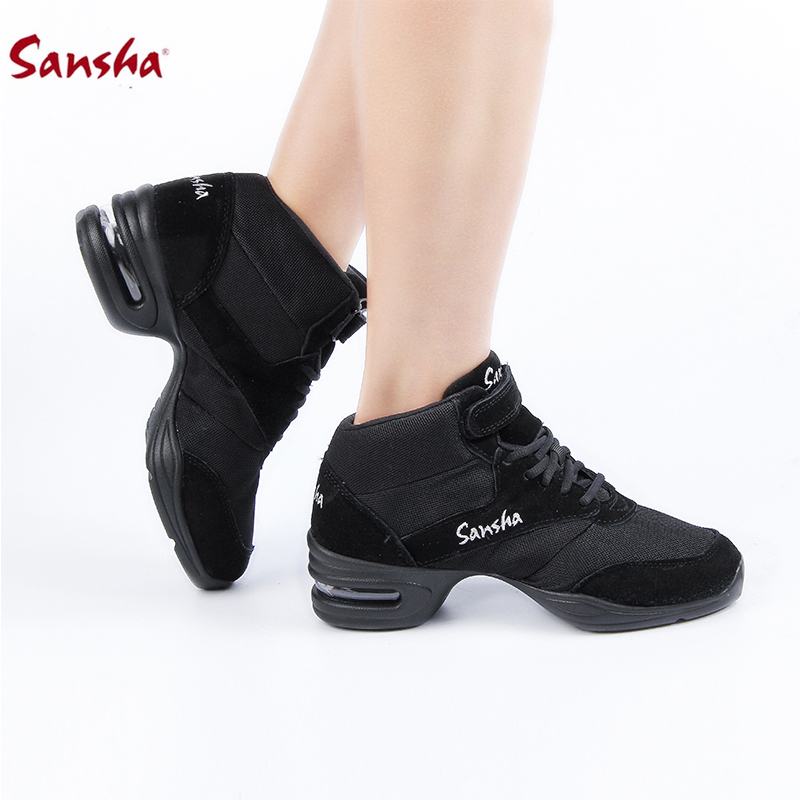 Sansha Dance Shoes Mesh Face Dancing Shoes Modern Dance Shoes Fitness Shoes Soft Bottom Square Dance Shoes Jazz Shoes H129M