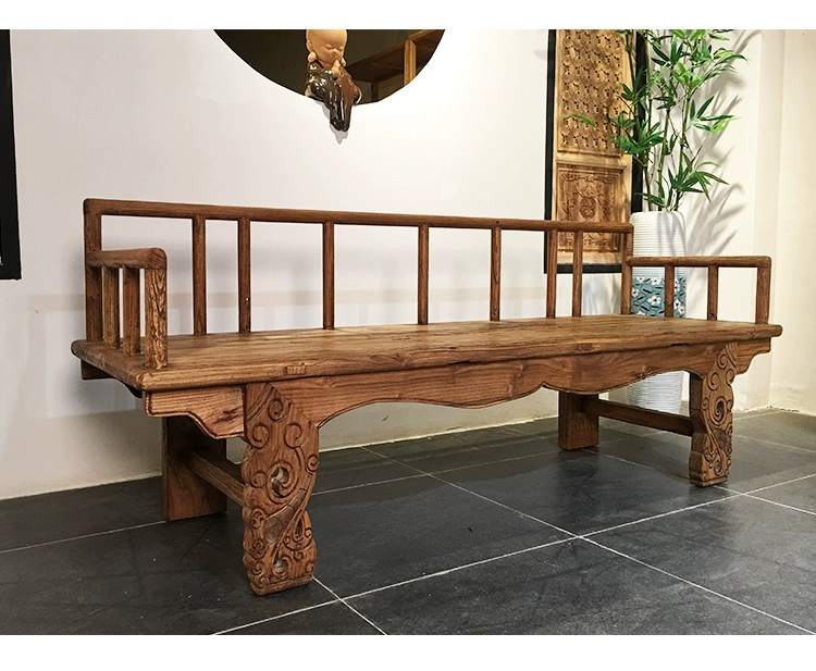 Cũ elm ghế sofa đồ nội thất phong cửa cửa cũ ghế ngả Zen ghế vận chuyển Rohan ghế sơn - Giường