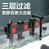 Fish tank filter three-in-one water purification Flushing oxygen pump silent submersible pump aquarium external waterfall filter equipment