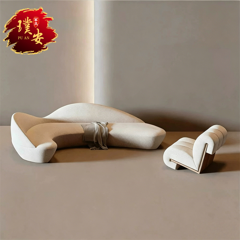 Minimalist Irregular-Shaped Corner Sofa for Rest Areas, Reception Rooms, Beauty Salons, Offices, Hotel Lobbies, and Business Reception Sofas Minimalist Irregular-Shaped Corner Sofa for Rest Areas, Reception Rooms, Beauty Salons, Offices, Hotel Lobbies, and Business Reception Sofas