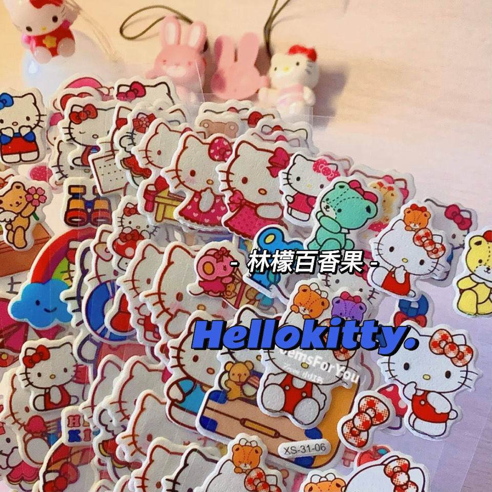 Hello Kitty Three-dimensional Bubble Gum Ha Hello Cartoon Reward Stick Cute Cartoon Creative KT Sticker
