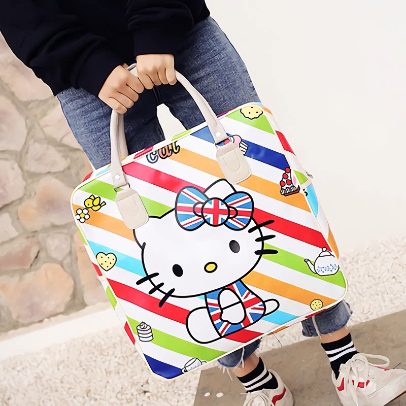 Cartoon Cute Travel Bag Woman Large Capacity Hand Luggage Bag Short Walk Away Waterproof Clothing Clothing To Be Contained