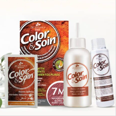 三橡树植物染发膏法国进口品牌在家彩染135ml/盒天然无刺激染发剂