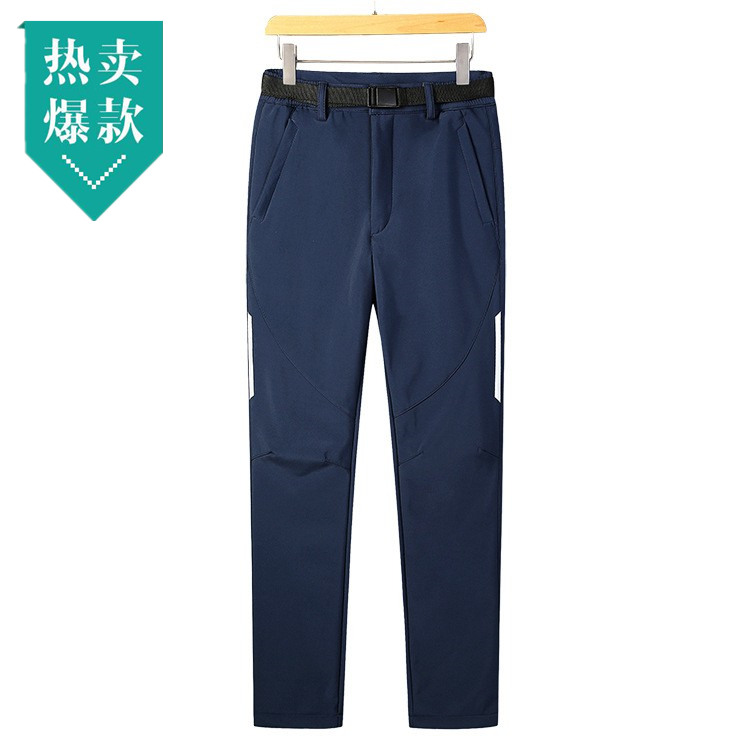 Outdoor cold-proof fleece soft shell assault pants men's winter plus velvet thickening warm women's mountaineering waterproof and windproof customization