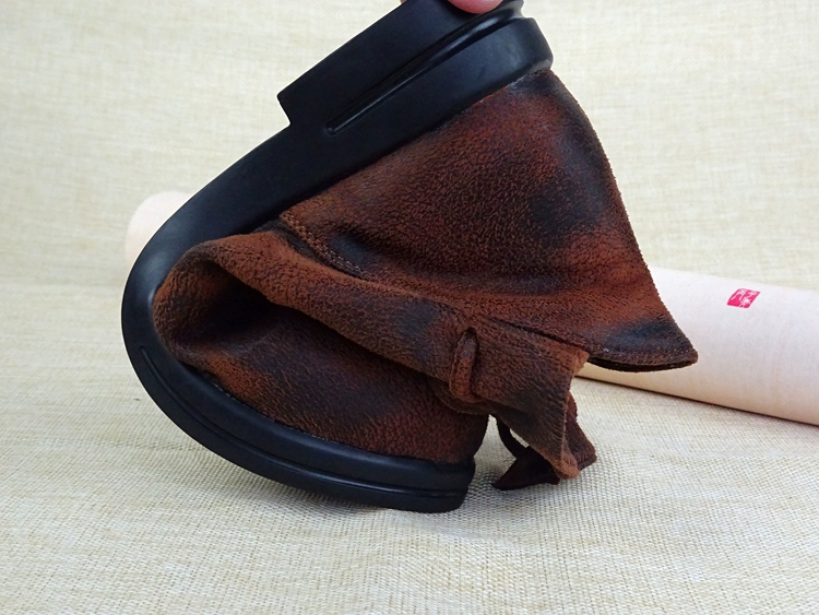 Giày vải cũ Bắc Kinh Giày bốt ngắn thời trang mùa thu / đông của phụ nữ, một bước đế mềm phiên bản Hàn Quốc của giày cao gót thoải mái phù hợp tất cả các trận đấu - Swiss Army Knife